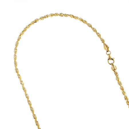 LUXURMAN Solid 14k Gold Rope Chain For Men... AB3SDB