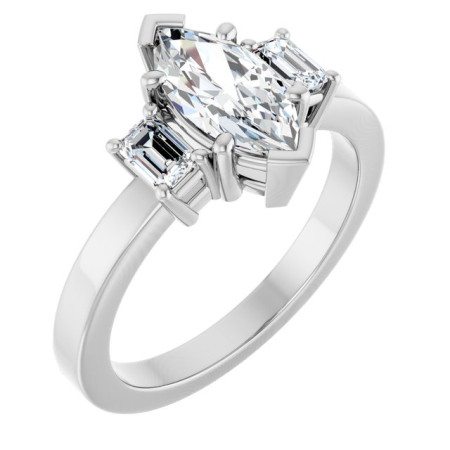 Marley 1 Carat Marquise Diamond Three-Stone Engagement Ring ST210DNM