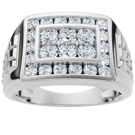 Men's 10k or 14k Gold Lab Grown Round Diamond Ring l 1ct l G, VS HD3359