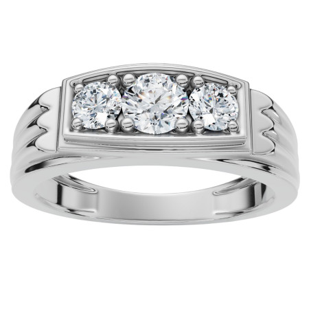 Men's 10K or 14K Gold Lab Grown Round Diamond Wedding Ring l 0.75ct l G, VS HD3413