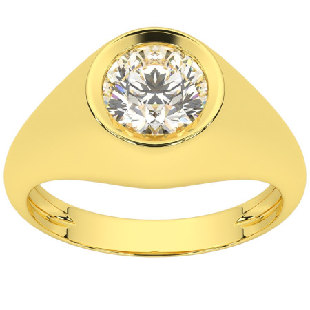 Men's 10K or 14K Yellow Gold Round Diamond Ring l 1.5ct l G-H  HD3537