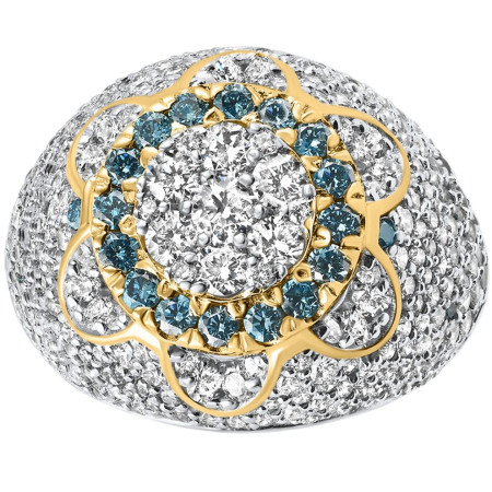 Men's 10K or 14K Yellow Gold Lab Grown Round Diamond Pinky Ring l 4.64ct l G, VS in Yellow color  HD3341