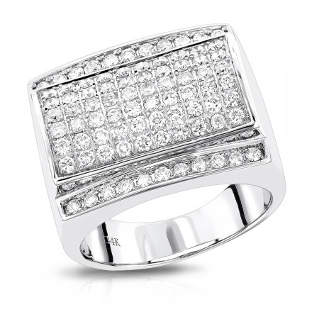 Men's Diamond Ring by Luxurman in 10K or 14K Gold 1.8ct 802899