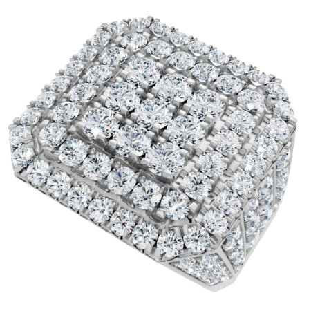 Men's 10k or 14k Gold Lab Grown Round Diamond Ring l 5ct l G, VS HD3354