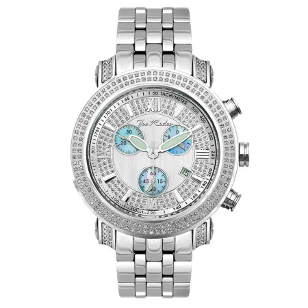 Joe Rodeo Tyler Diamond Watch for Men 49mm White Dial Stainless