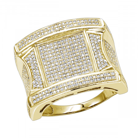 Men's Unique Diamond Ring 14K Gold 1.25ct 405996