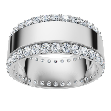 10K or 14k Gold Lab Grown Round Diamond Wedding Ring l 0.95ct l G, VS for Men HD3380