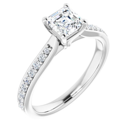 Mia 0.75 Carat Asscher Diamond Solitaire Engagement Ring ST073DNA