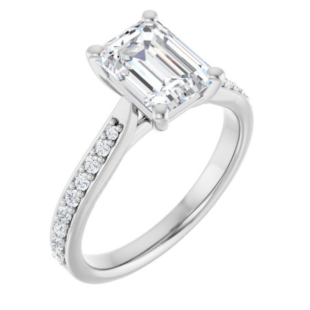 Mia 2 Carat Emerald Diamond Solitaire Engagement Ring ST073DNE