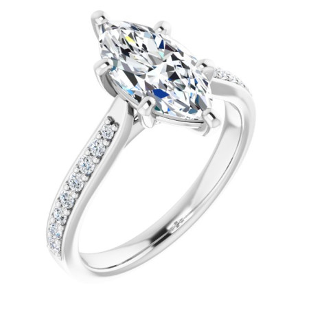 Mia 2 Carat Marquise Diamond Solitaire Engagement Ring ST073DNM