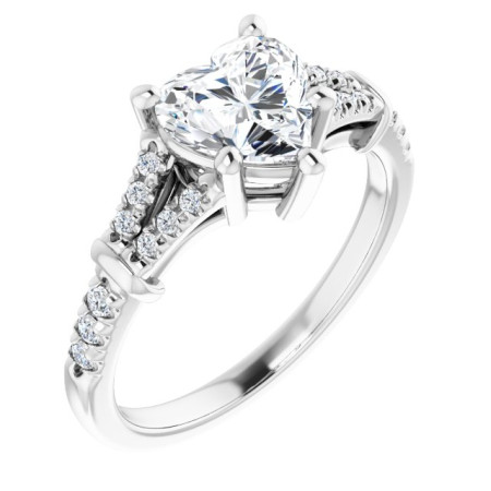 Milani 1 Carat Heart Diamond Accented Engagement Ring ST183DNH