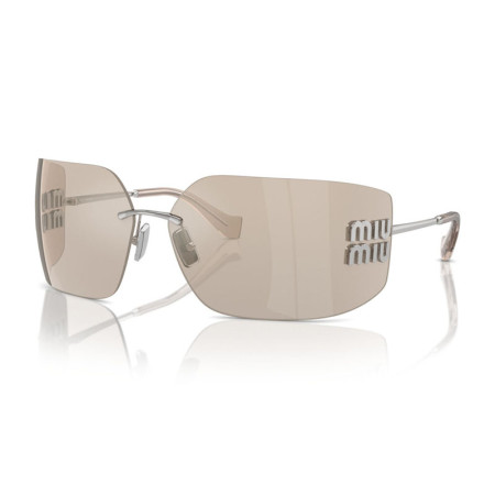 Miu Miu Women's Designer Geometric Sunglasses MU54YS1BC10F Pale Gold Mirror Lenses M13867