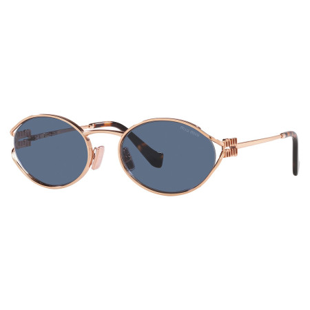 Miu Miu Women's Designer Oval Sunglasses MU52YSZVF1V1 Dark Blue Lenses M13506