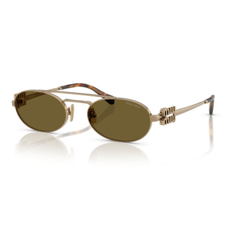 Miu Miu Women's Designer Oval Sunglasses MU54ZS7OE09Z/53 Dark Brown Lenses M13517