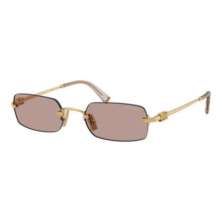 Miu Miu Women's Designer Rectangle Sunglasses MUB50S5AK20I Light Purple Brown Lenses M13534