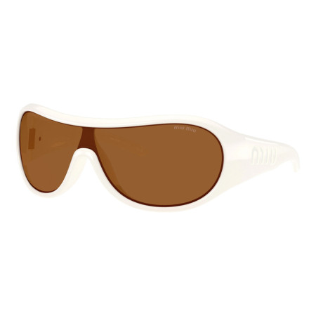 Miu Miu Women's Designer Shield Sunglasses MUB14SU17K20V Dark Bronze Lenses M14530