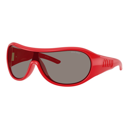 Miu Miu Women's Designer Shield Sunglasses MUB14SU27N80Q Dark Grey Lenses M14532
