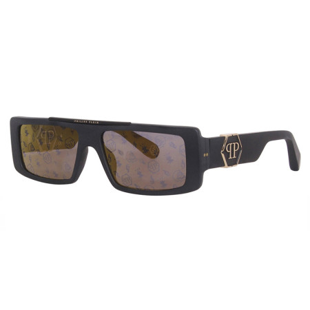 Philipp Plein Men's Designer Rectangle MATT BLACK RX-Sunglasses SPP003M703L M04313