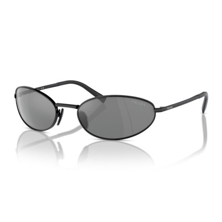 Prada Women's Designer Oval Sunglasses PRA59S1AB60G Grey Mirror Silver Lenses M08947