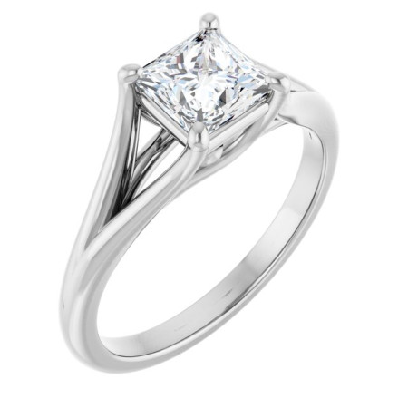 Presley 1 Carat Square Diamond Solitaire Engagement Ring ST180DNS