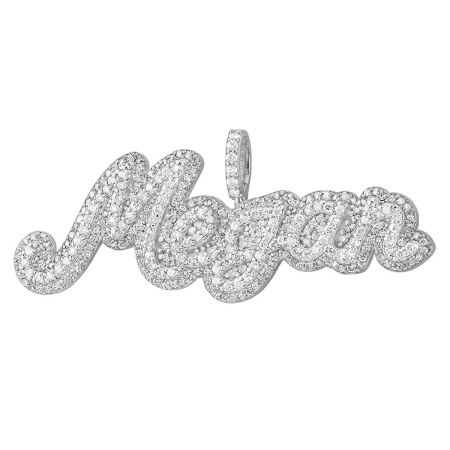 Real Diamond Initial Letter Pendant for Men and Women | 14K Gold | 2.38ct in White color  HD0714