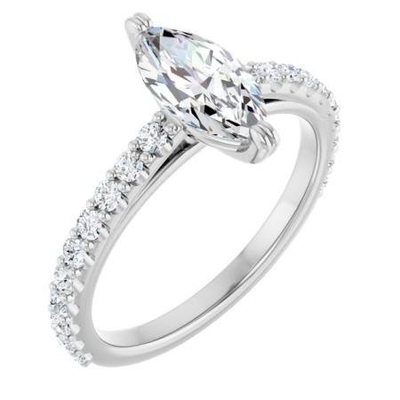 Rosemary 1 Carat Marquise Diamond Accented Engagement Ring ST246DNM