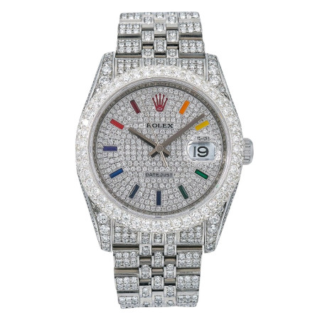 Men's Iced Out Rolex Datejust Watch | 36mm... S01158