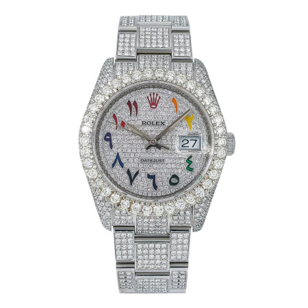 Men's Iced Out Rolex Datejust Watch | 36mm... S01160