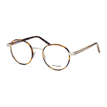 Saint Laurent Men's Designer Round Eyeglasses SL125002 Clear Demo Lenses M15461