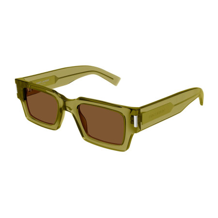 Saint Laurent Men's Designer Square Sunglasses SL572008 Brown Lenses M09026