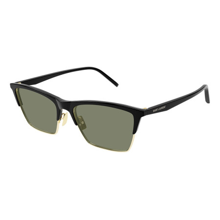 Saint Laurent Women's Designer Square RX-Sunglasses SL767001 Green Lenses M10447