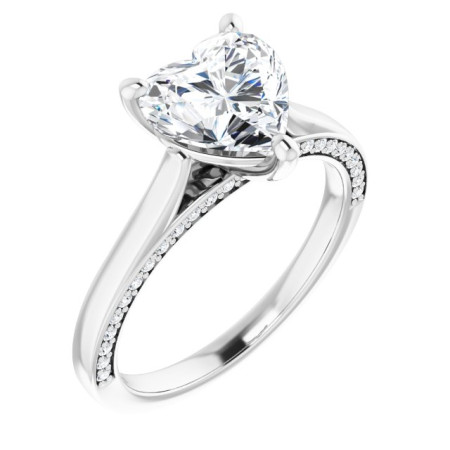 Samantha 2 Carat Heart Diamond Accented Engagement Ring ST085DNH