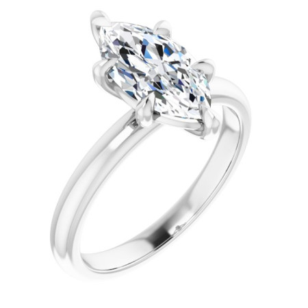 Sara Lab Grown Diamond Ring | 2 Carat Marquise Diamond Solitaire Engagement Ring ST137DLM