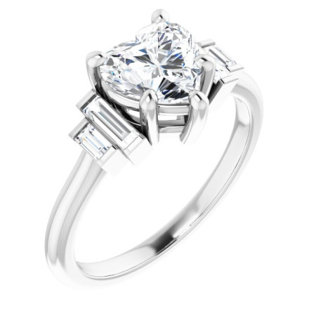 Sawyer 1 Carat Heart Diamond Accented Engagement Ring ST189DNH
