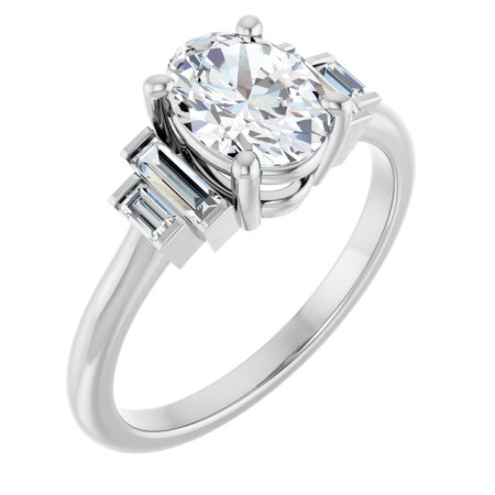 Sawyer 1 Carat Oval Diamond Accented Engagement Ring ST189DNO