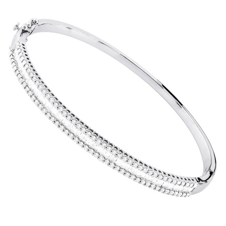 ブレスレット STONEHENgE U Lock 14K Diamond Bangle Bracelet Diamond Fascination™ Three Piece Bangle Set in Sterling