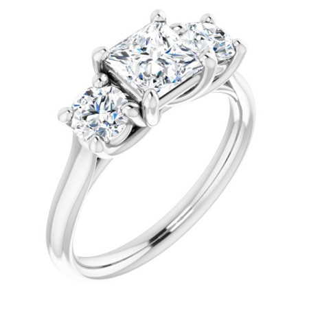 Sutton 1 Carat Square Diamond Three-Stone Engagement Ring ST172DNS