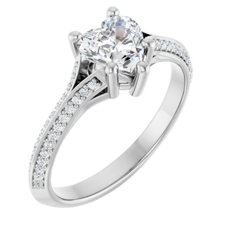 Taylor 0.75 Carat Heart Diamond Accented Engagement Ring ST173DNH