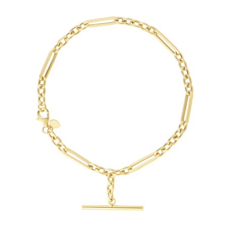 16.4mm Toggle Bracelet for Men & Women | 14K Yellow Gold | Lobster Clasp HD5137