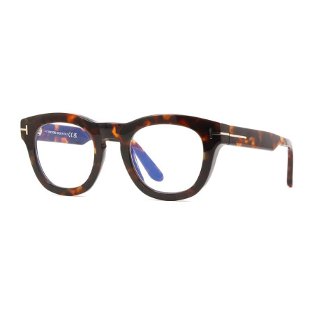 Tom Ford Men's Designer Round Eyeglasses FT5873-B052/49 Clear Blue Light Block Lenses M08709