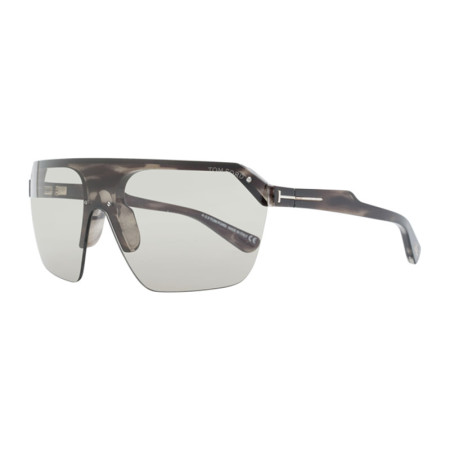 Tom Ford Men's Designer Shield Sunglasses FT079756A Grey Lenses M08931