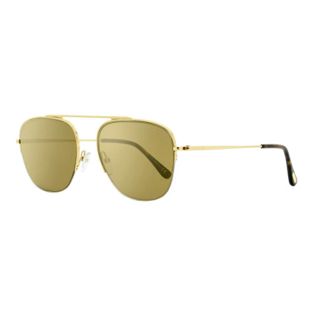 Tom Ford Men's Designer Square RX-Sunglasses FT066730G Brown with Gold Mirror Lenses M09009