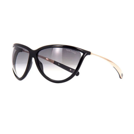 Tom Ford Women's Designer Cat Eye Sunglasses FT077001B Smoke Gradient Lenses M09073