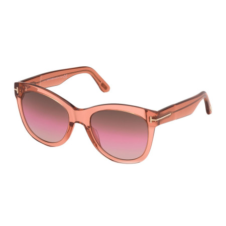 Tom Ford Women's Designer Cat Eye Sunglasses FT0870-F74F Pink and Sand Lenses M07896