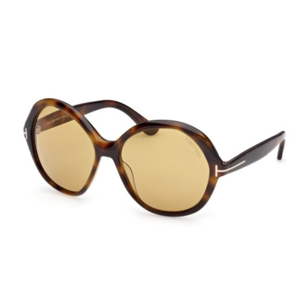 Tom Ford Women's Designer Geometric RX-Sunglasses FT128252E Brown Lenses M14877