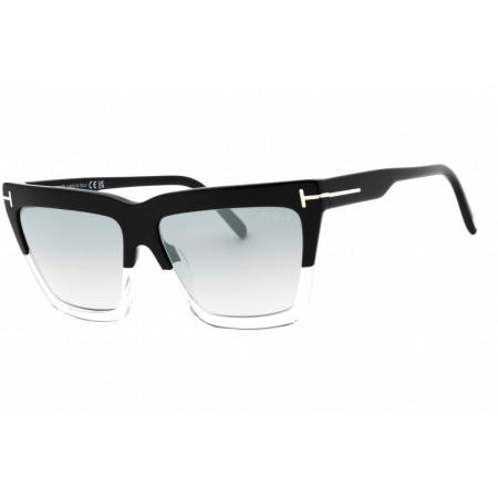 Tom Ford Women's Designer Square RX-Sunglasses FT111005C Smoke Mirror Lenses M13609