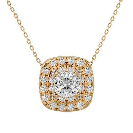 Ladies' Diamond Double Halo Pendant with C... HD0757