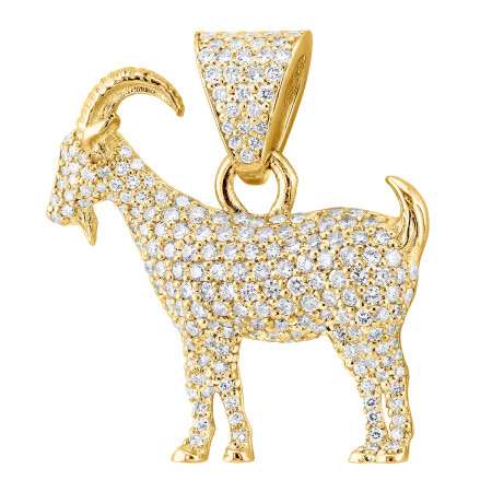 Unique Diamond Goat Pendant for Men and Women | 14K Gold | Chinese Zodiac Sign | 1.61ct HD0667