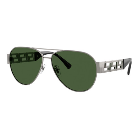 Versace Men's Designer Aviator RX-Sunglasses VE2289100071 Dark Green Lenses M15114
