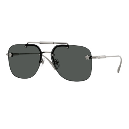 Versace Men's Designer Aviator Sunglasses VE2296100187 Dark Grey Lenses M17229